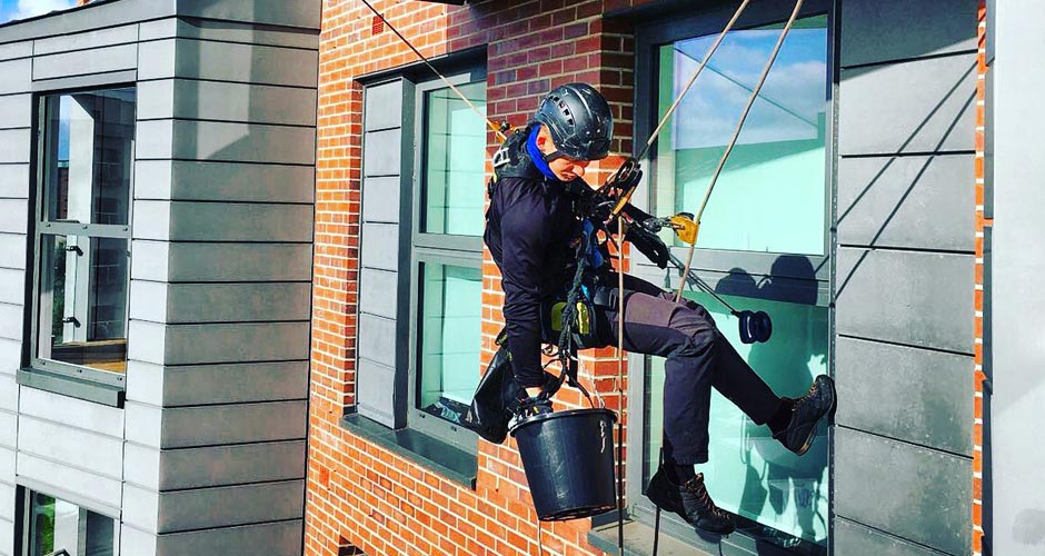 Abseiling/Rope Access Window Cleaning in Leeds - HCS Cleaning Services