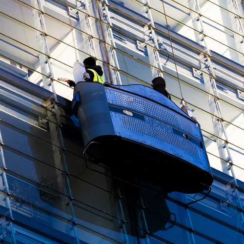 Apartment Window Cleaning using a Cradle